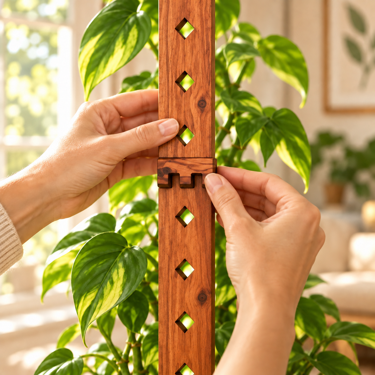 Treleaf assembly: connecting the wooden support sections