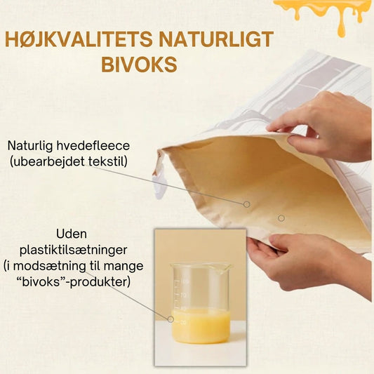 Bivoks brødpose holdt åben